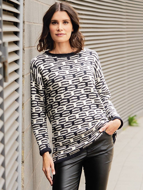 # 15 Longpulli im Hebemaschenmuster