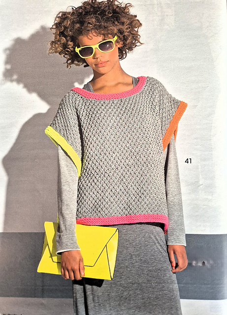 # 41 Oversize-Pullunder mit Neonblenden