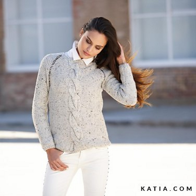 75-44 Oversized checkered sweater
