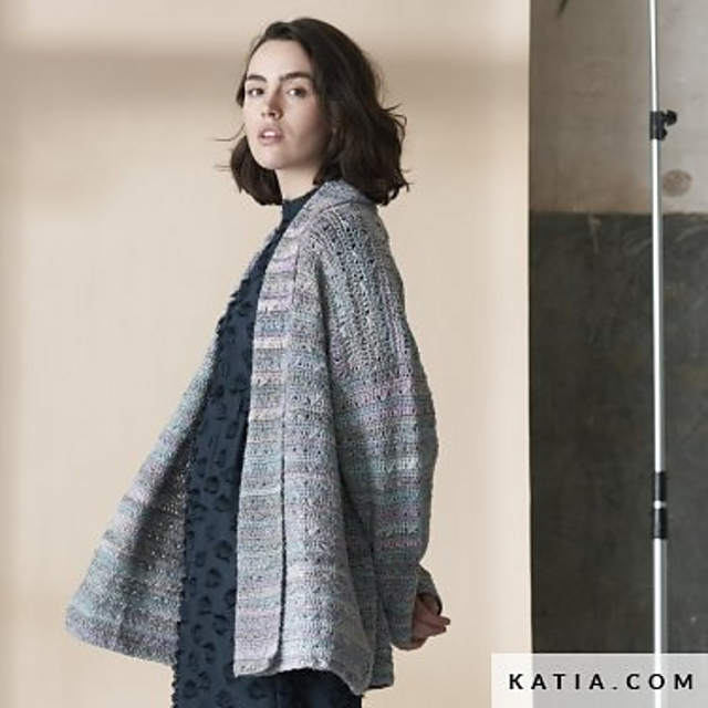 6185-28 Overalls style crochet jacket