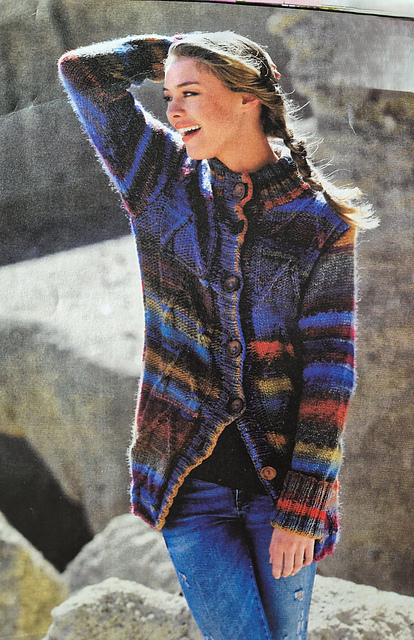 Jacke mit Zopfmuster