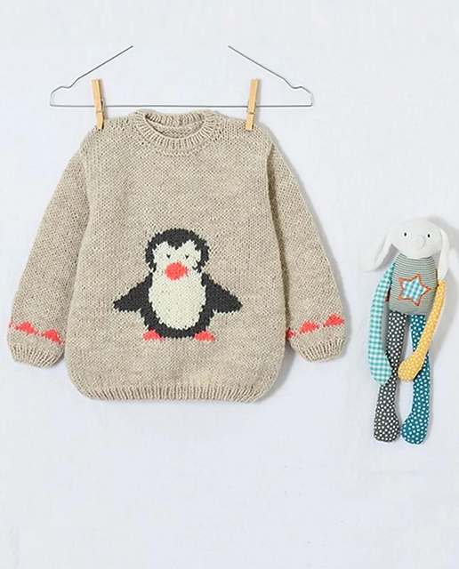 Pull Jacquard Pingouin (F08-T19-C208)
