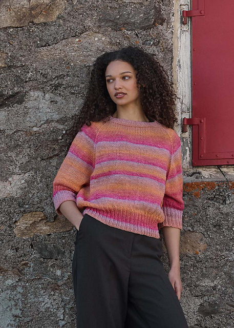 # 33 Kurzarm-Raglan-Pullover
