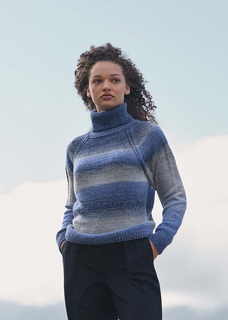 # 35 Raglan-Rollkragen-Pullover