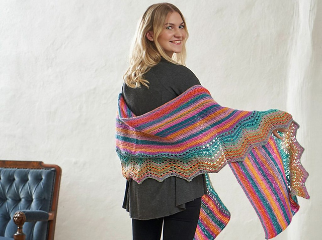 Schaltuch, quer gestrickt
