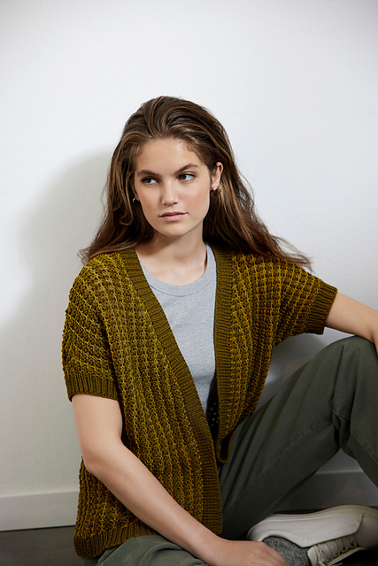 Summer Slip - Cardigan with slip stitch pattern