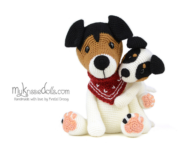 Jack Russell Noa en haar pups