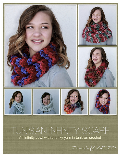 Serenity Infinity Scarf in Tunisian crochet