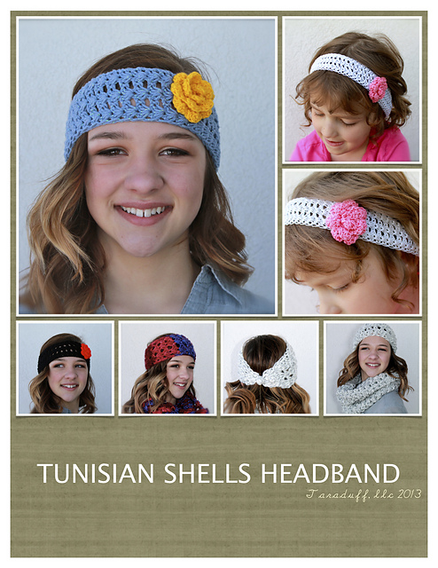tunisian shells headband