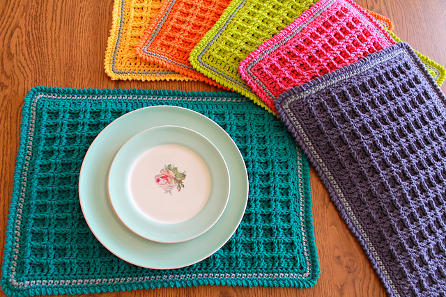 waffle stitch placemat