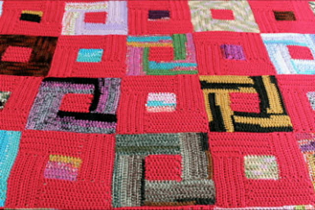 Spunky Squares One-Stitch Afghan