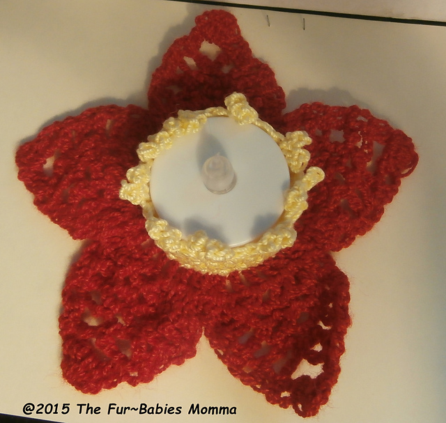 Poinsettia Tea Light Cozy