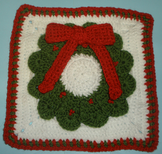 12" Wreath Square (double Crochet)