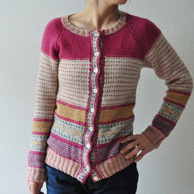 Fair Isle Cardigan 編み込みのカーディガン 