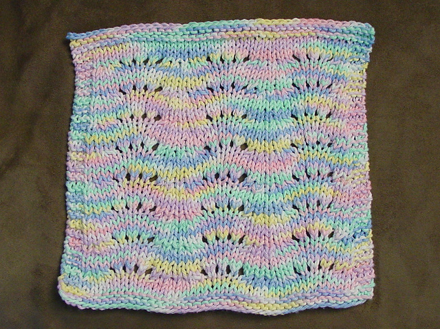 Feather & Fan Dishcloth by Tera Johnson