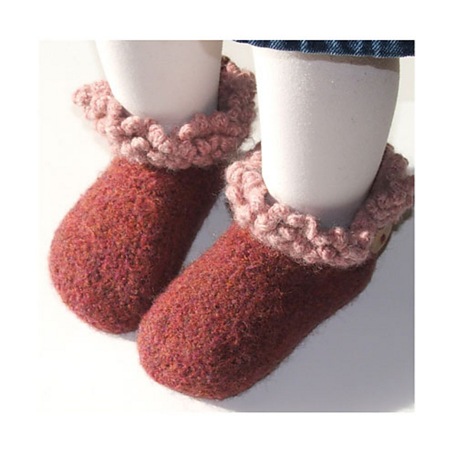 Felted Toddler Button Boots
