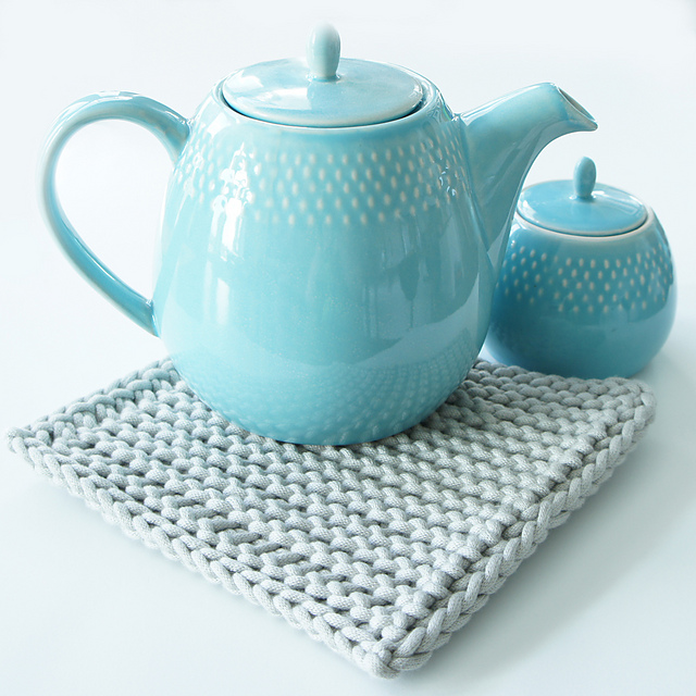 Earl Grey Hot Pad - Tunisian Crochet