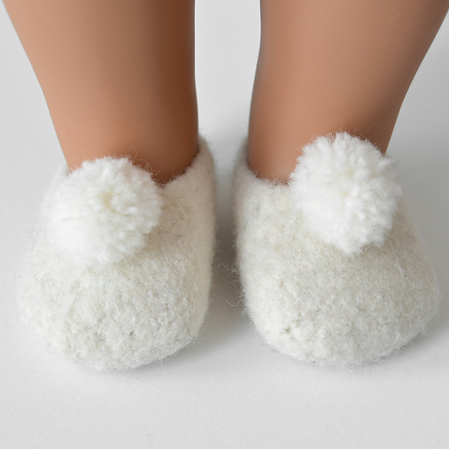 Felted Slippers for 18" dolls
