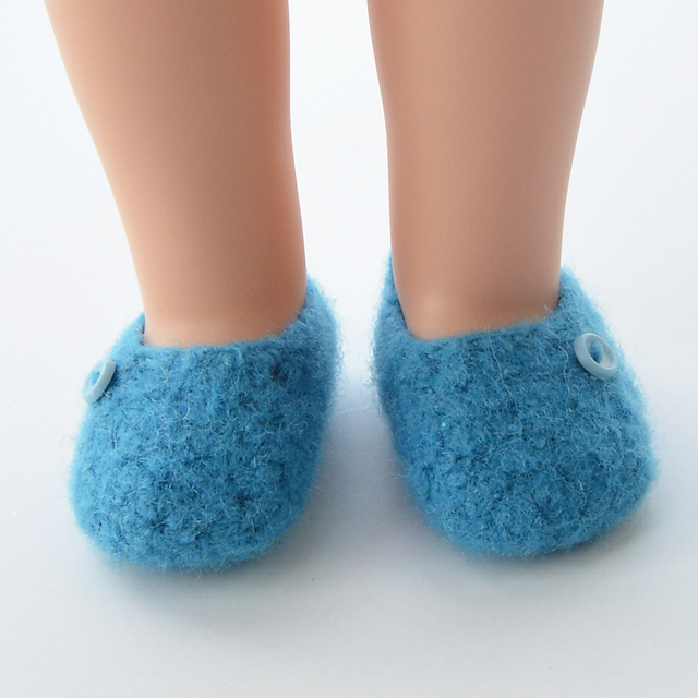 Felted Slippers for 14.5" Dolls