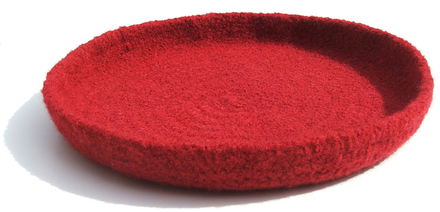 Felted Shallow Round Tray