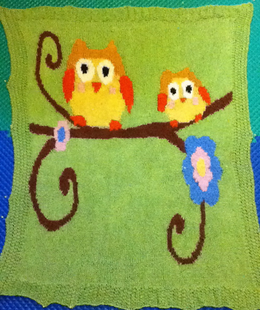 Ravelry Owls Baby Blanket pattern by Simone Rees