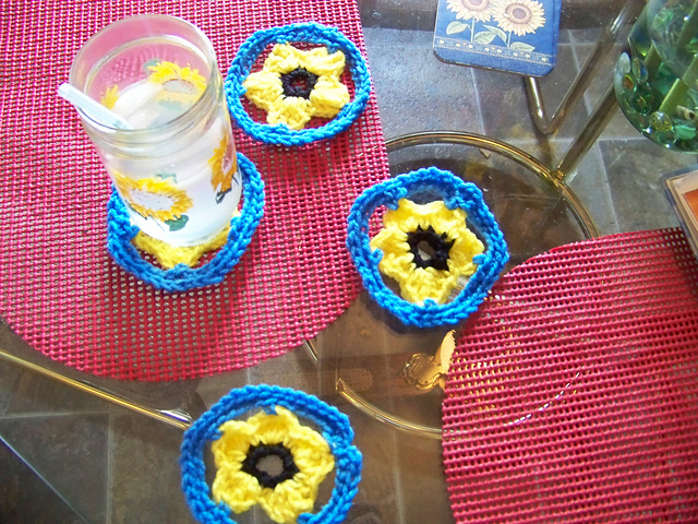 Sunflower Coasters
