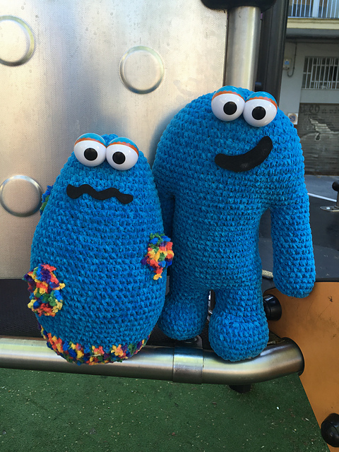 Monster friendship: two cute monsters