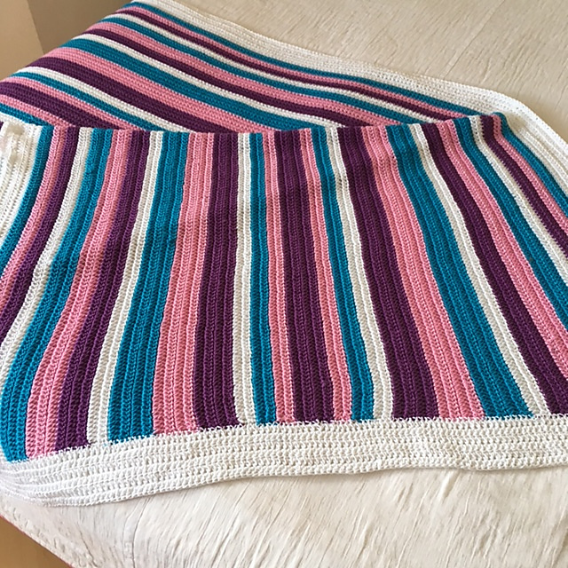 Stripy Spring Blanket
