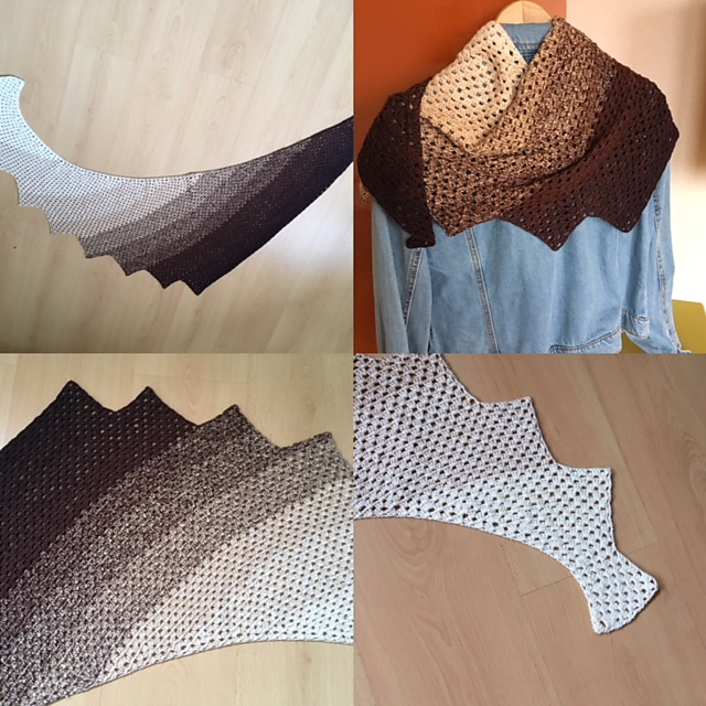 Granny dragontail shawl
