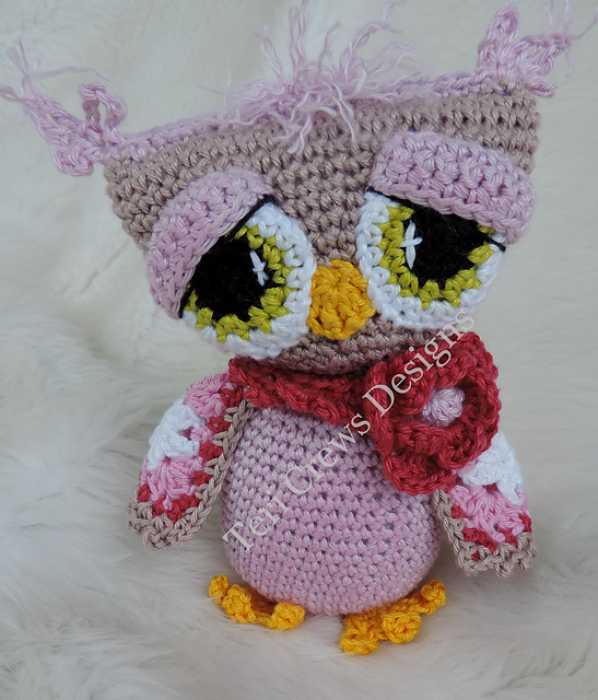 Rosy Owl Softie Amigurumi