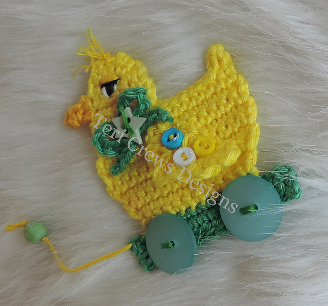 Duck on Wheels Applique