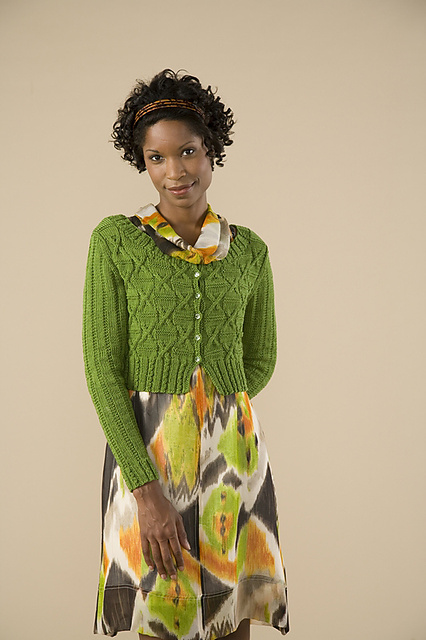 Cropped Cable Cardigan