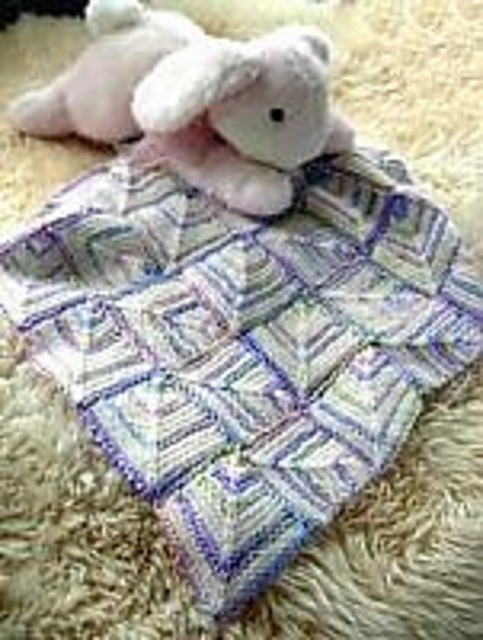 Mitered maze baby blanket