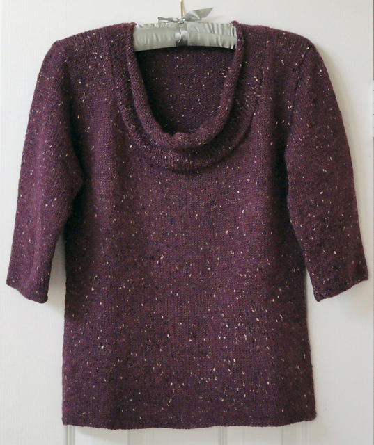 Design H - Cowl-Necked Sweater With 3/4 Sleeves