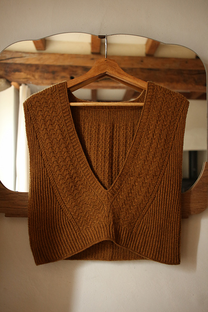 【値下げ】not finished knitting vest Ravelry: Wusai vest pattern by Teti Lutsak
