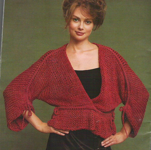 Double-Strand Dolman Wrap Shirt with Drawstrings