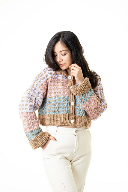Cropped Cable Cardi