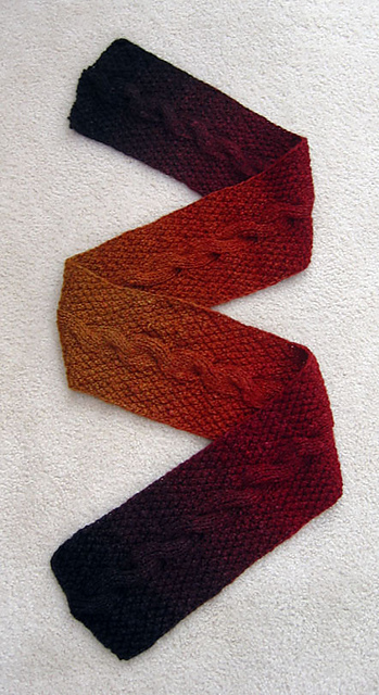 Reversible Cable Scarf