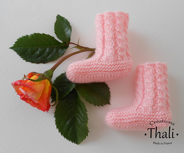 Chaussons bouton de rose