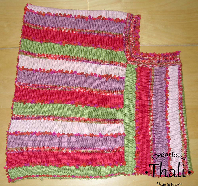 Poncho à rayures