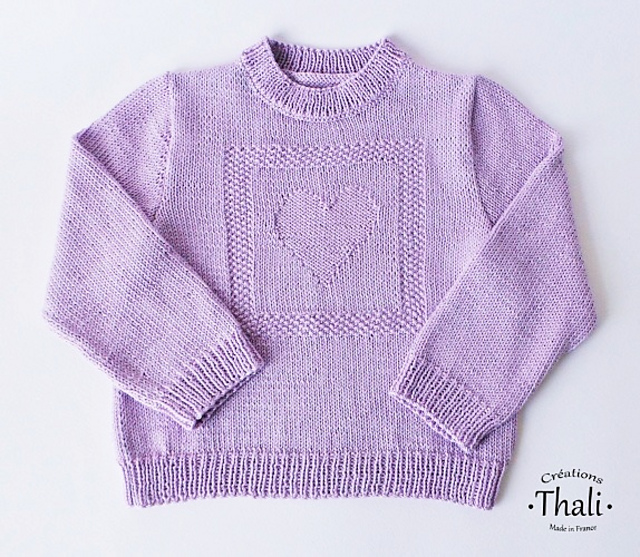 Pull coeur en coton