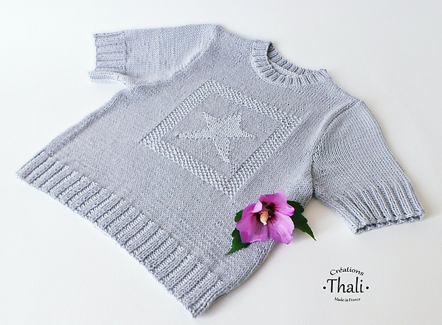 Pull manches courtes étoile