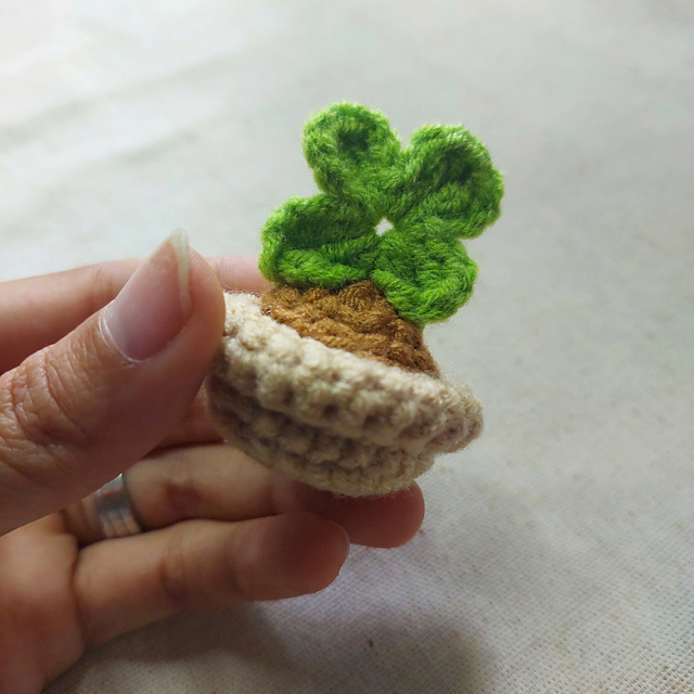 Four leaf clover pot