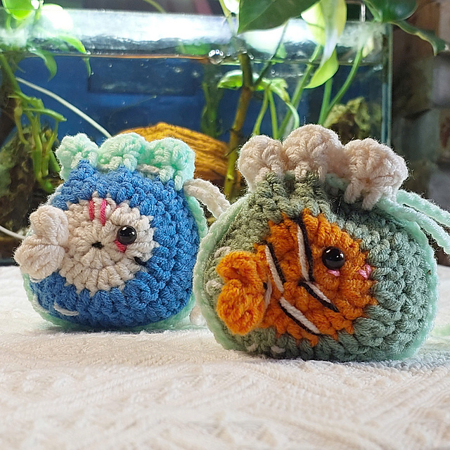 Fish drawstring bag
