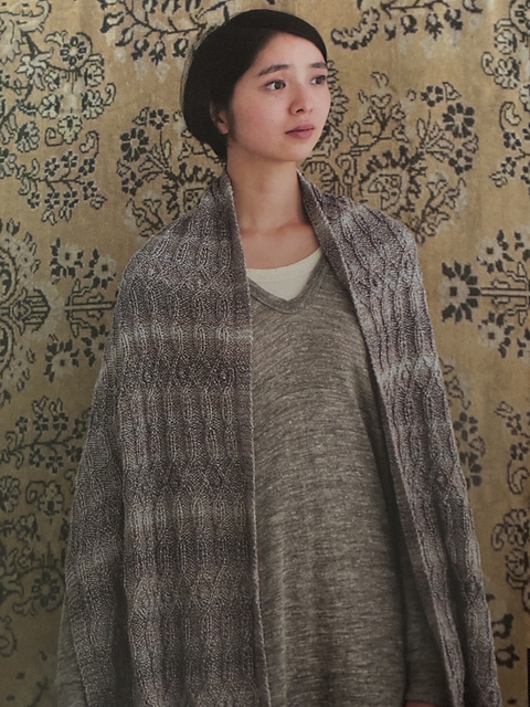Cable and Diamond Pattern Stole | ケーブル＋ダイヤ柄のストール