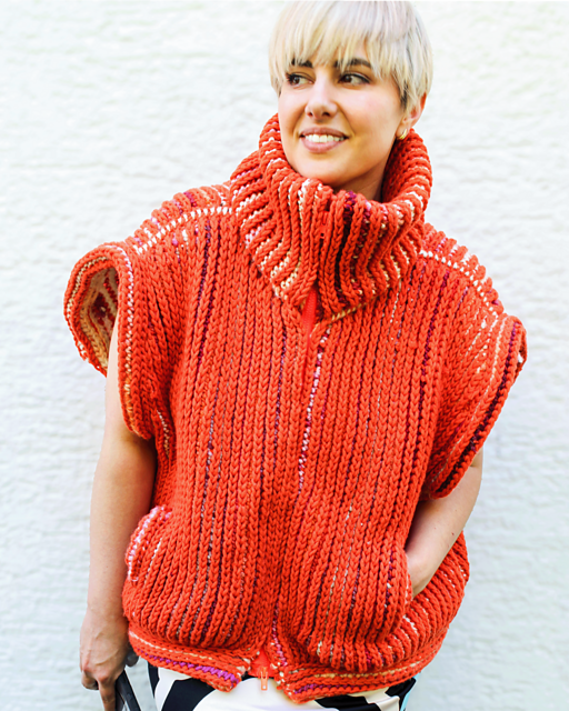 Brioche Crochet Zip-Up Vest