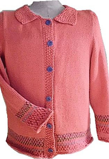 Cardigan With Fairisle Trim