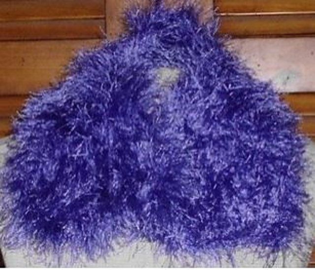 Fun Fur double knitted scarf