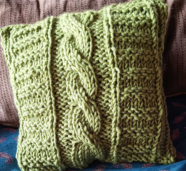 Rope & Ladder Cable Pillow (and Shawl)