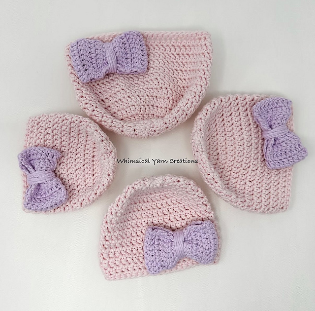 Pink Petals Baby Hat